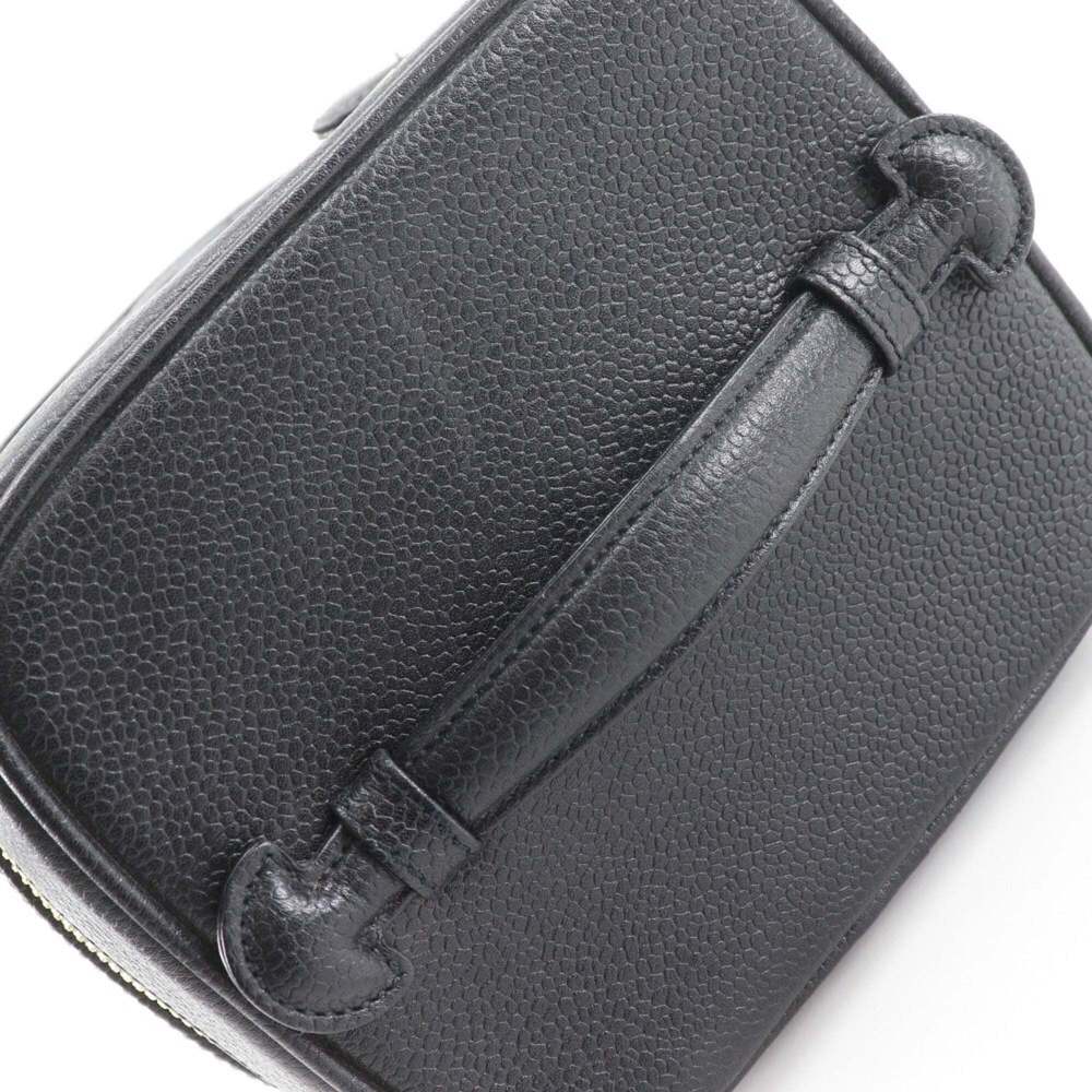 CHANEL Black Caviar Leather Logo Pouch - Picture 11 of 13